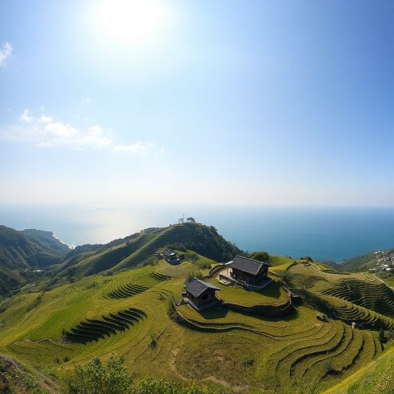 남해 다랭이마을 풍경